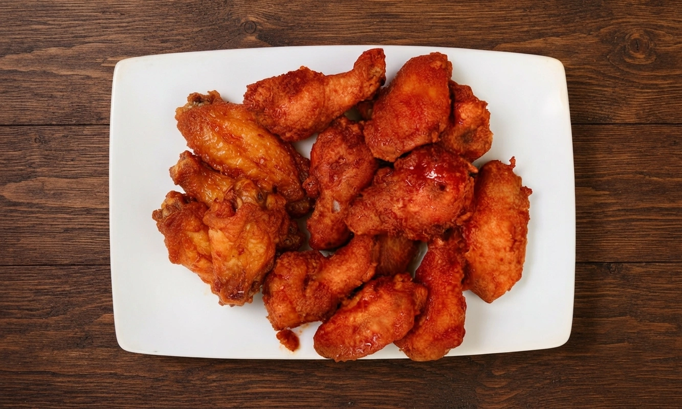 Shareable appetizers at Fresh Grill Kitchen & Lounge Wetaskiwin - wings and nachos for the lounge table